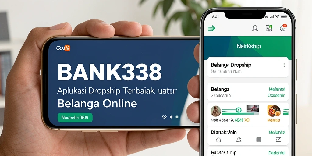 Antarmuka aplikasi BANK338 yang memudahkan untuk dropship.