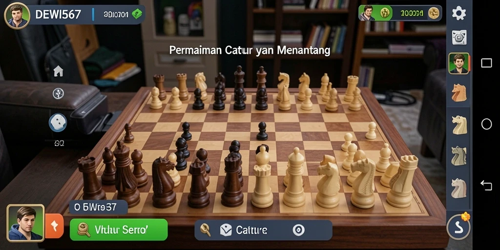 Antarmuka permainan Catur DEWI567 yang menarik dan interaktif.