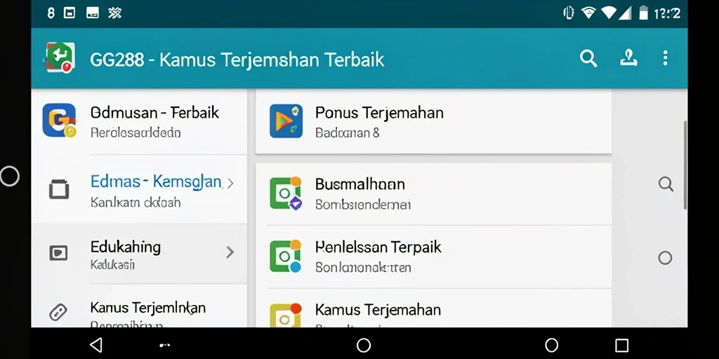 Tampilan antarmuka GG288 yang interaktif dan user-friendly.