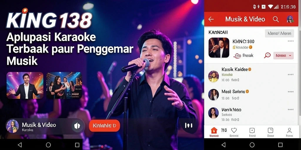 Tampilan user-friendly KING138 yang siap digunakan untuk Karaoke.