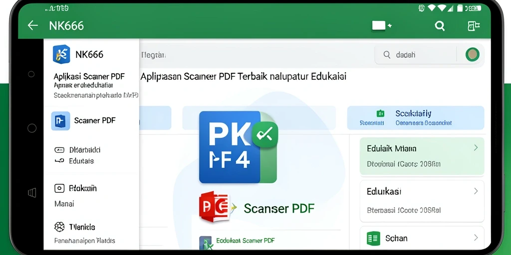 Antarmuka NK666 yang sederhana dan mudah digunakan untuk pemindaian PDF.
