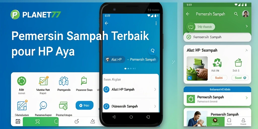 Antarmuka aplikasi PLANET77 yang sederhana dan intuitif.