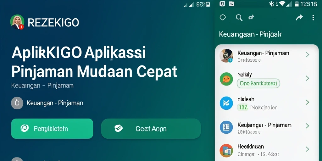 Tampilan antarmuka aplikasi Pinjaman REZEKIGO yang intuitif.